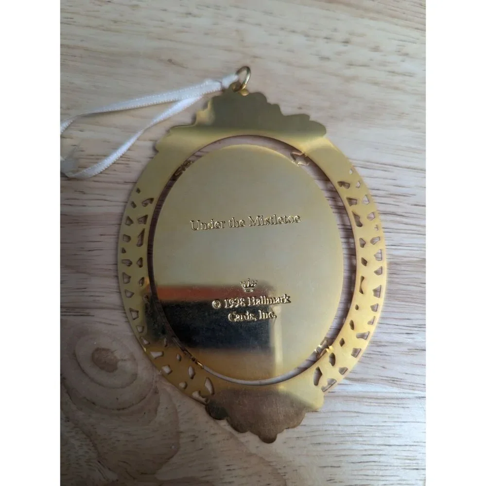 Hallmark LaDene Votruba 1998 Our First‎ Chrtimas Together Ceramic Brass ornament